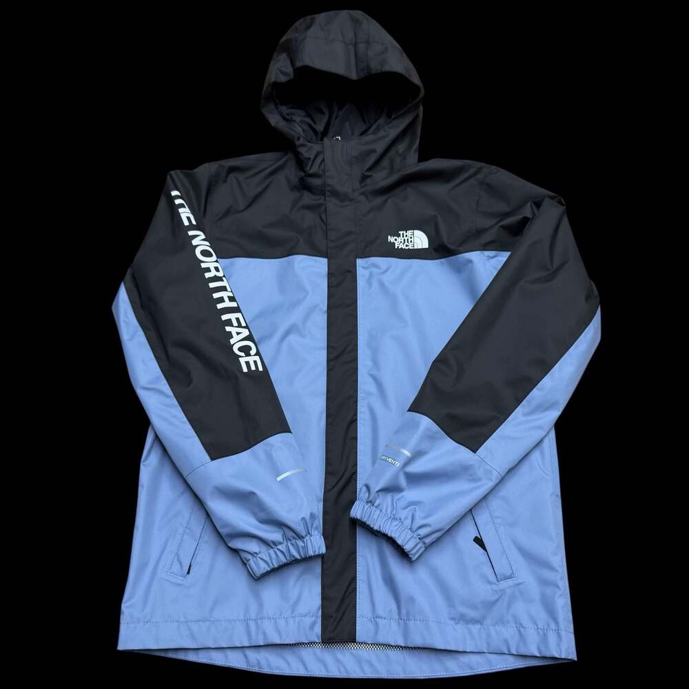 The North Face Boys DryVent Rain Jacket Blue Black Size XL 14/16